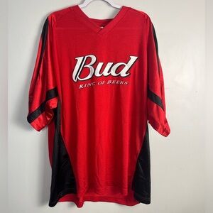 Chase Authentics Bud King of Beers red and black Dale Earnhardt Jersey size xxl